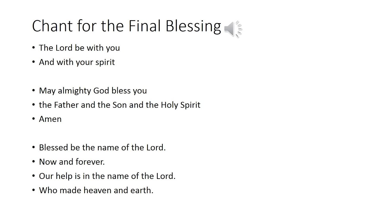 Final Blessing