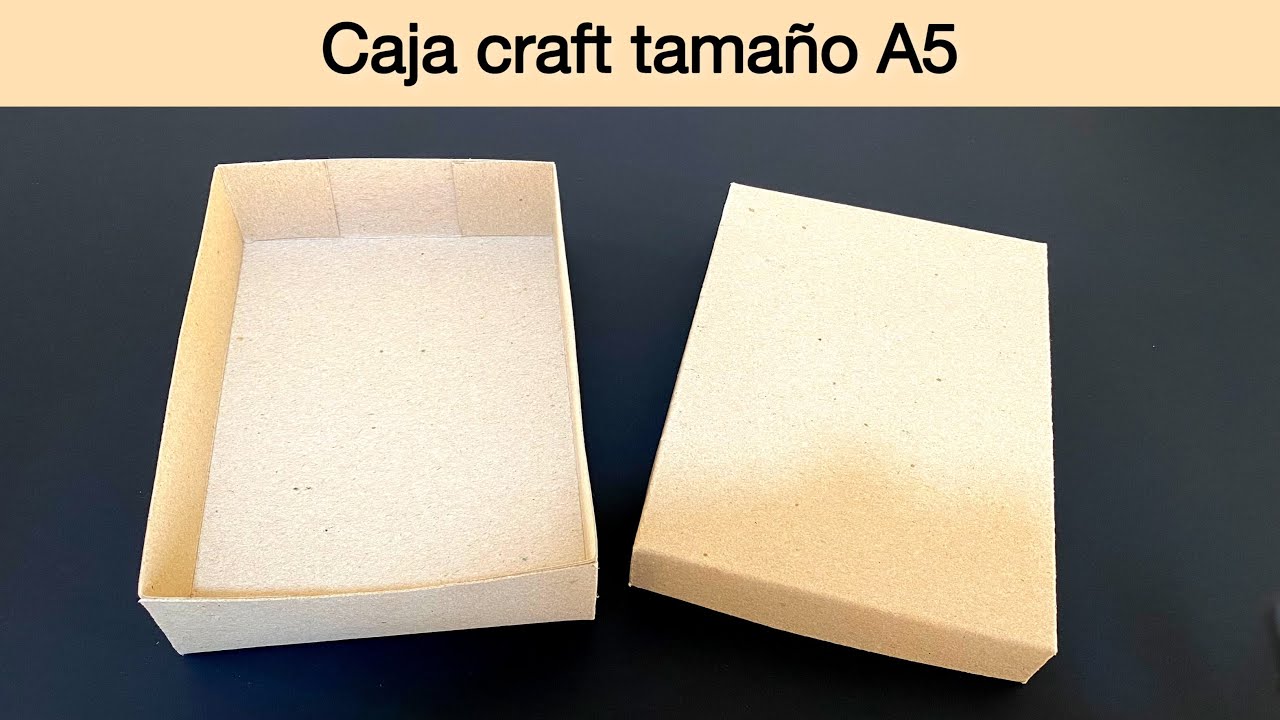 Cómo hacer una CAJA CRAFT TAMAÑO A5 | Empaque de regalo
