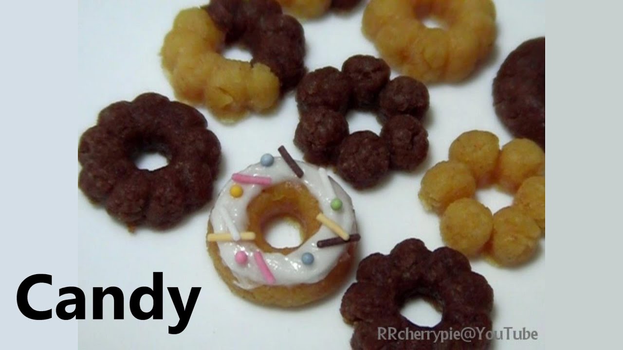 ドーナツ形のお菓子を作る　Making doughnuts candy