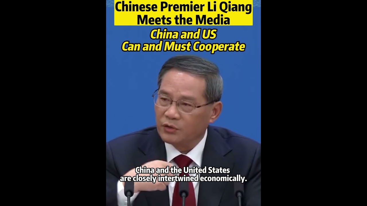 Chinese Premier Li Qiang says China and US can and must cooperate#china #USA #twosessions