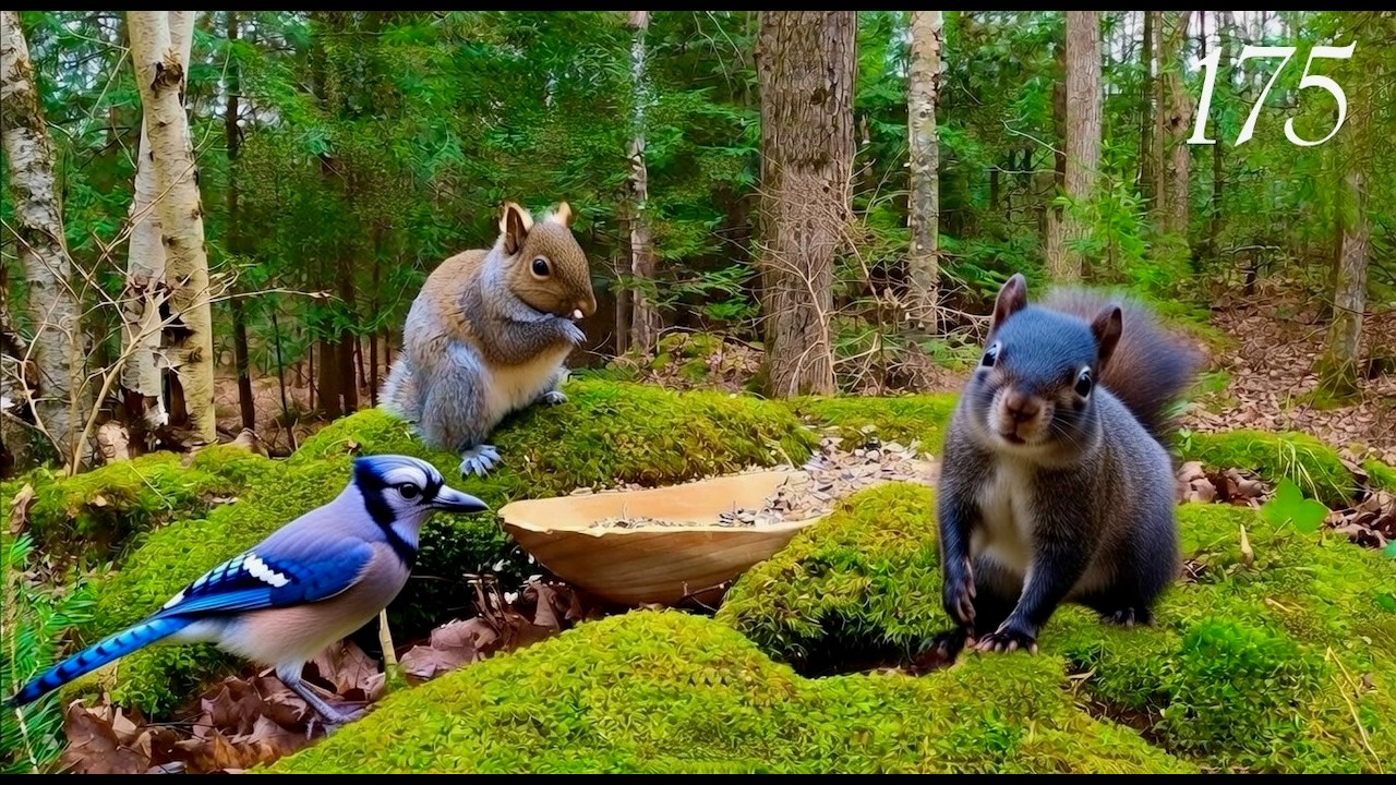 Forest Action! 🐿️ Squirrels vs Birds! (Cat/Dog TV 4K) Episode 175