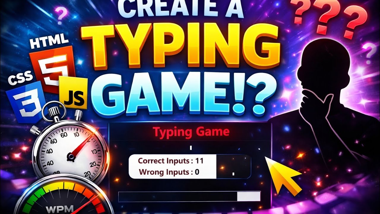 How to create a Typing Game 🎮 using html,css,js 🔴 @ CodeArt