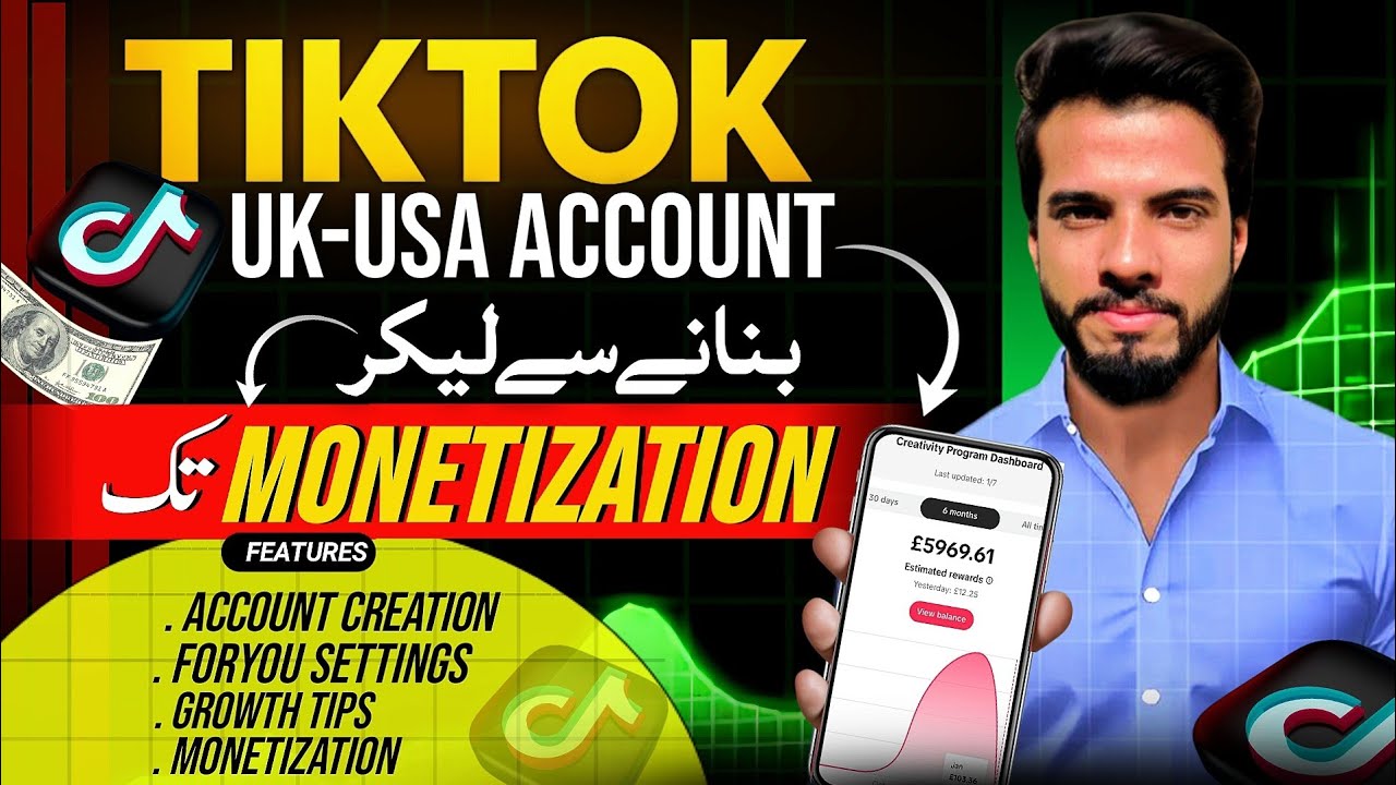 Tiktok Monetization Complete Free Course 2025🔥| Tiktok Uk , USA Account Kaise Banaye & Earn Money