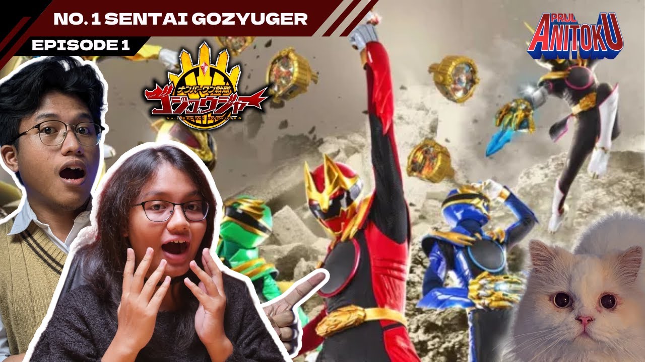 REACTION No. 1 Sentai Gozyuger - Ep. 1 Reaction Subtitle Indonesia / AKHIRNYA RILIS! BAGUS GAK YA?
