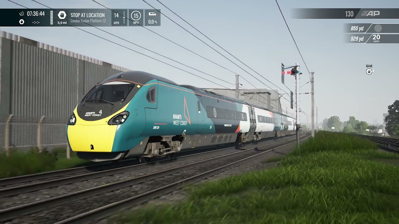 TSW5 | Class 390 | London Euston - Milton Keynes Central (Pend-No-Lean-No scenario)