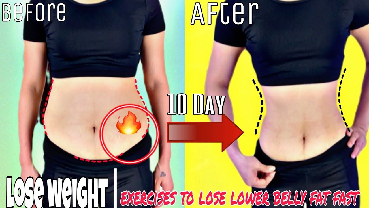 Exercises to reduce belly fat in 10 days | Burn and remove excess fat super fast at home