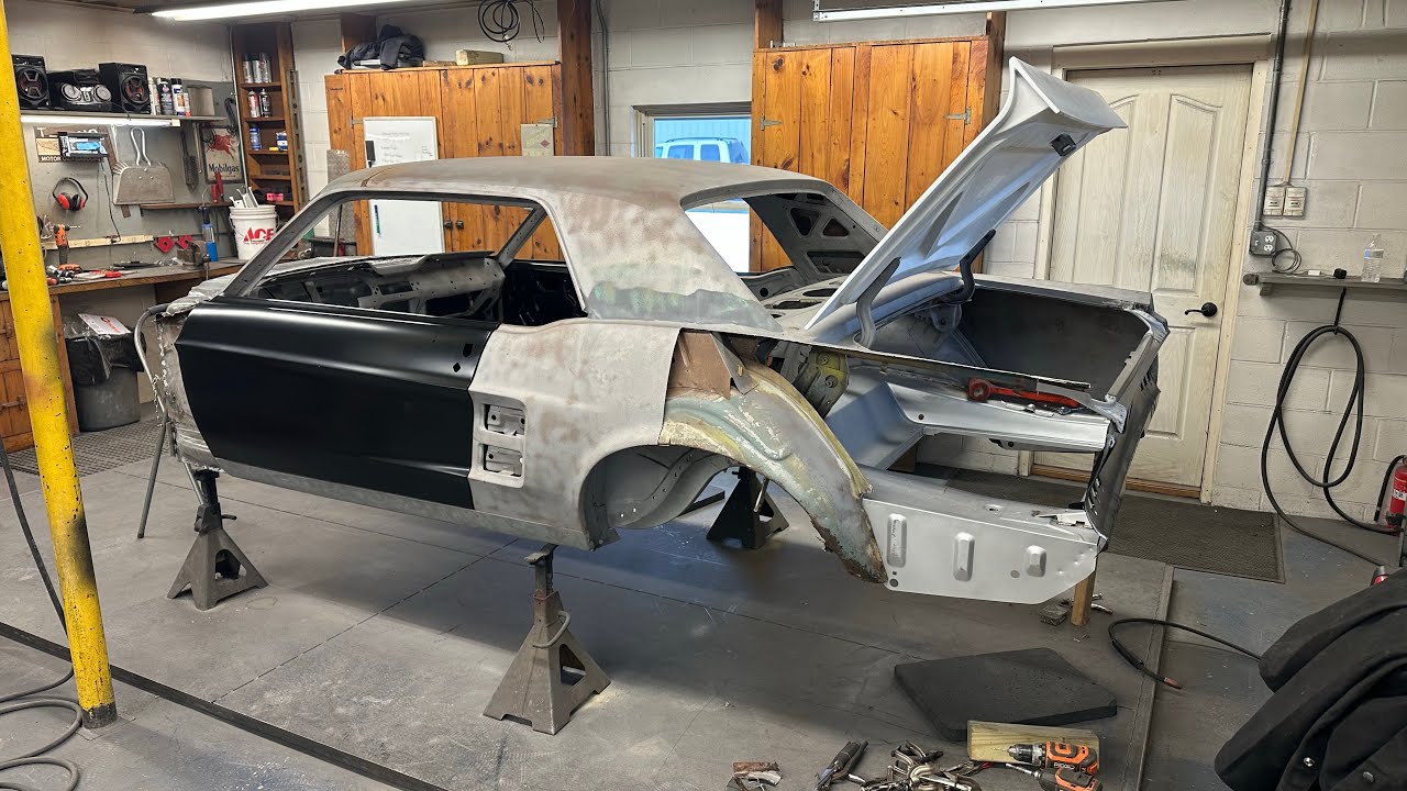 67 Mustang Hanging Doors and Back End Metal!