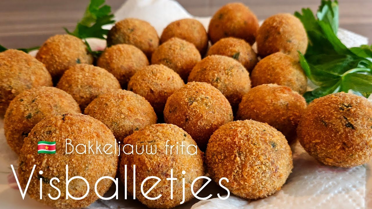🇸🇷 Surinaamse visballetjes bakkeljauw frita snack maken recept| Surinamese fish balls recipe|