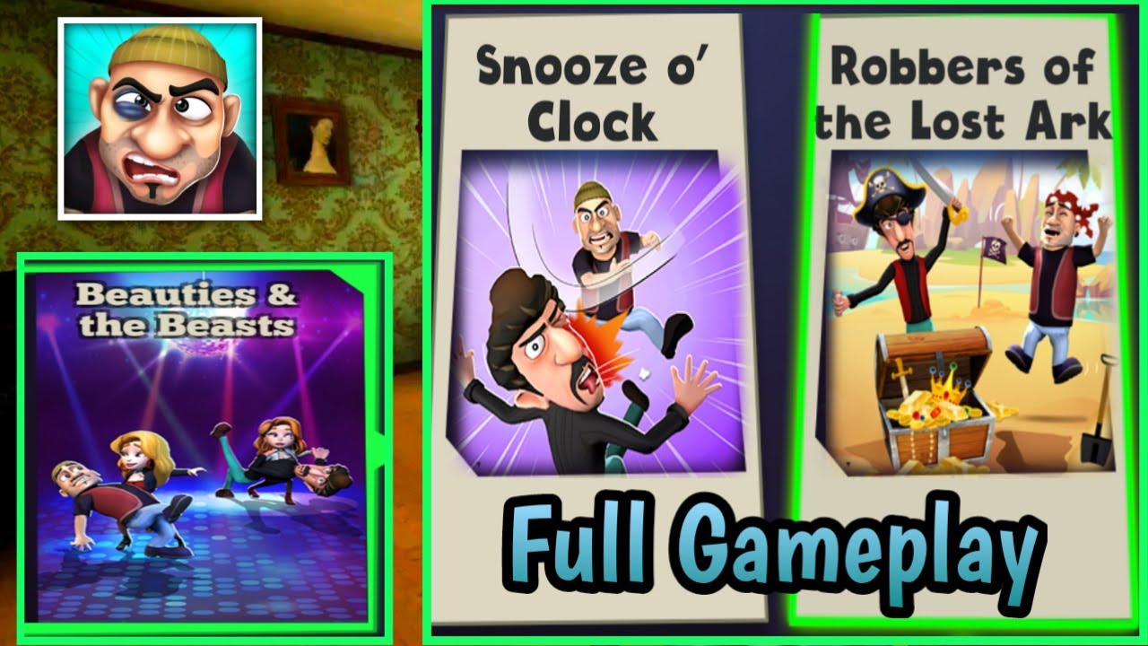 Scary robber - snooze o clock & Robbers of the lost ark gameplay | Scary robber easter special