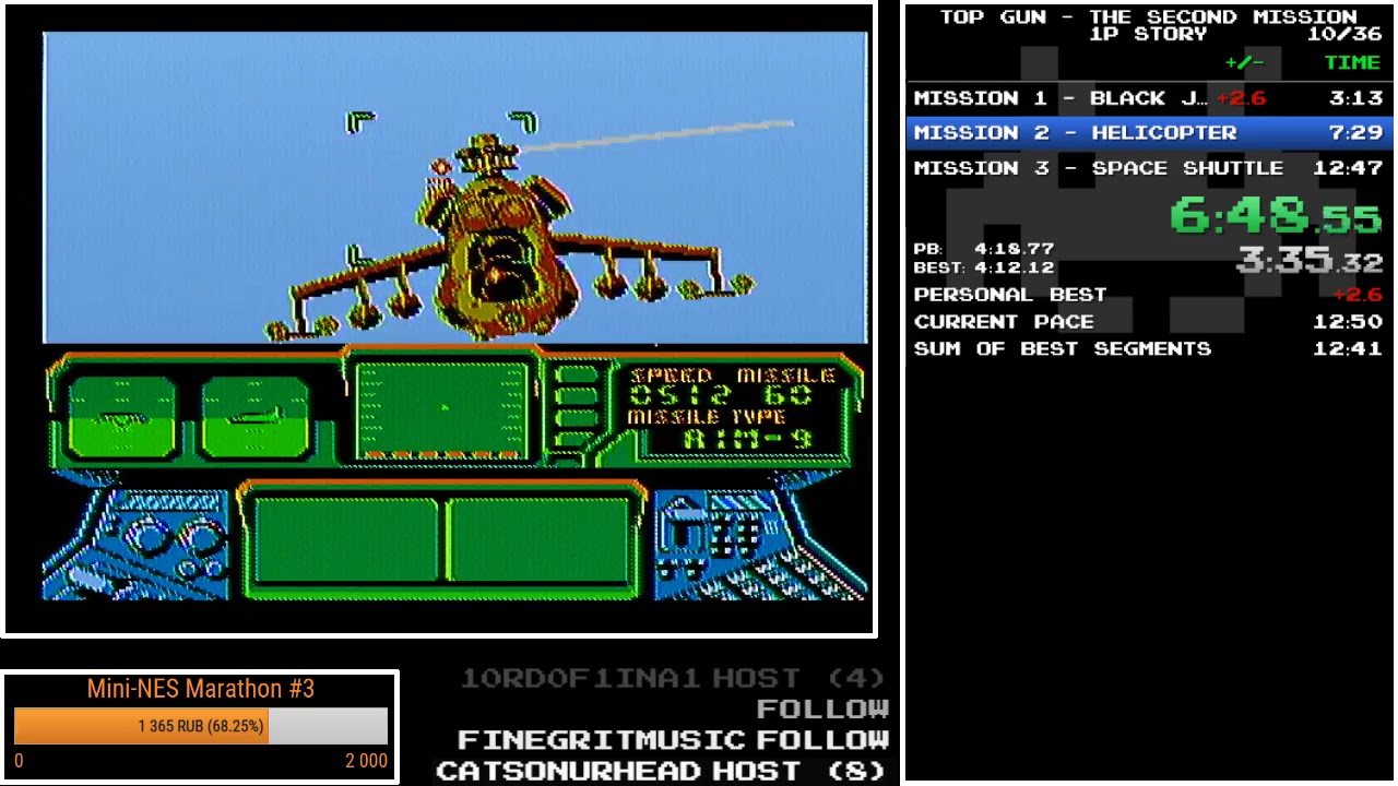 Top Gun - The Second Mission (Any%, 12:31) RTA