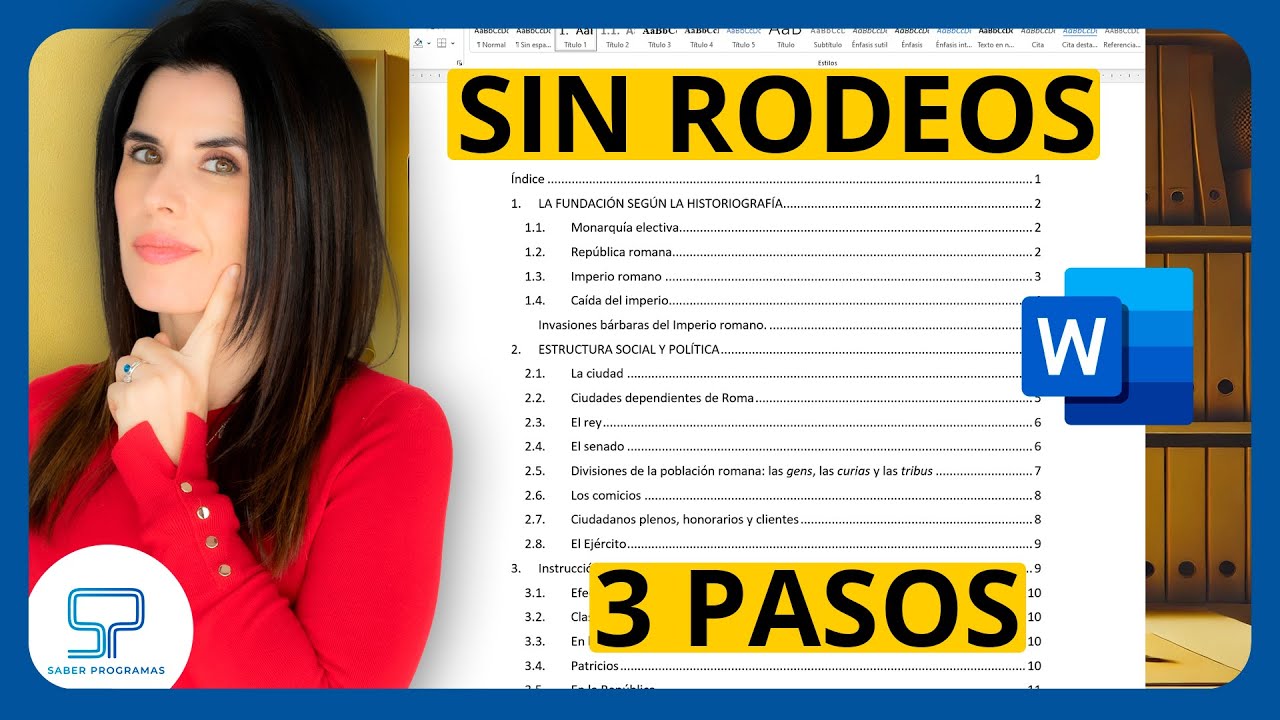 &Iacute;NDICE AUTOM&Aacute;TICO en Word ✅ R&aacute;pido, en solo 3 pasos