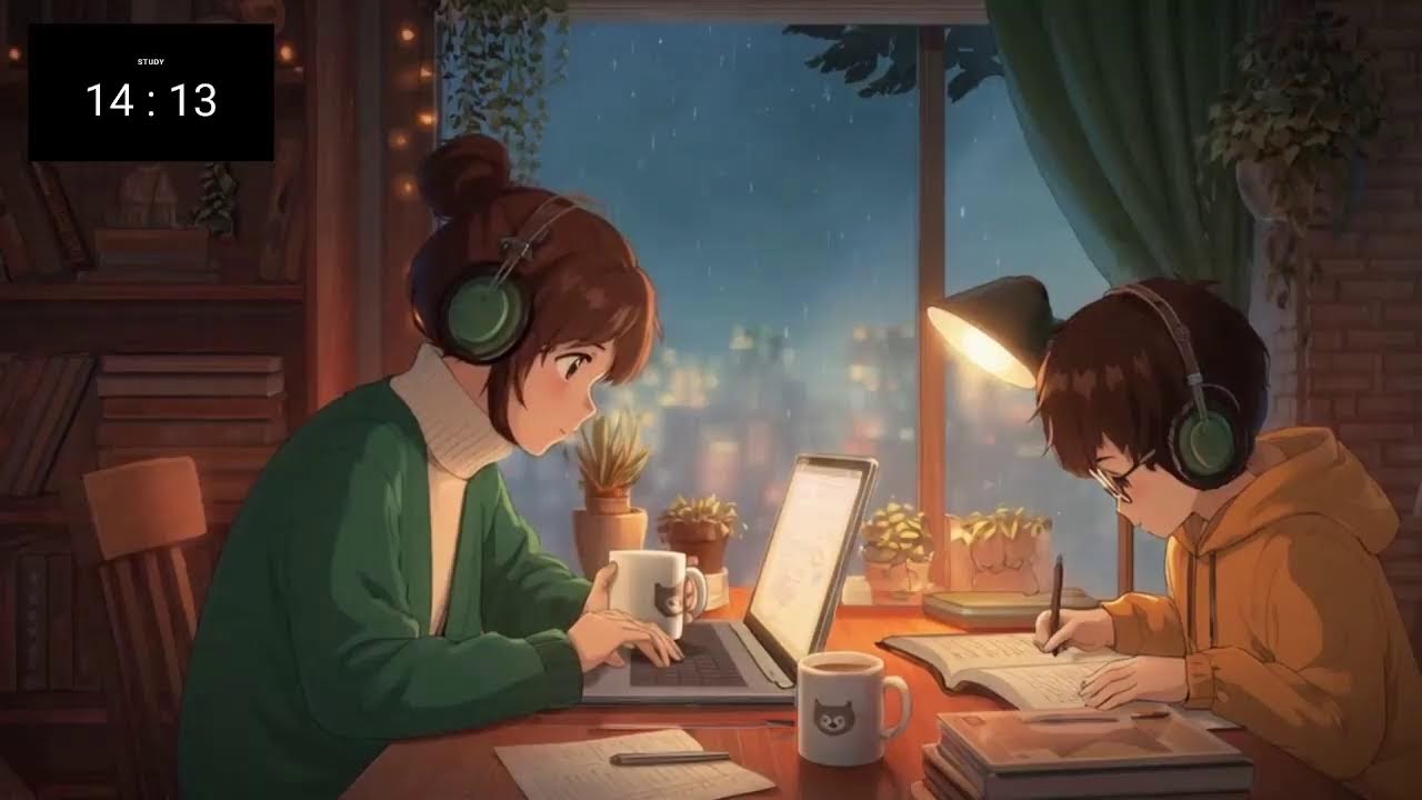 Study With Me Lofi Girl & Brother  2 Hours  | Pomodoro 25/5 | | Deep Focus