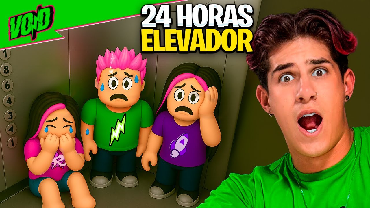 SOBREVIVI A 24 HORAS NO ELEVADOR! roblox