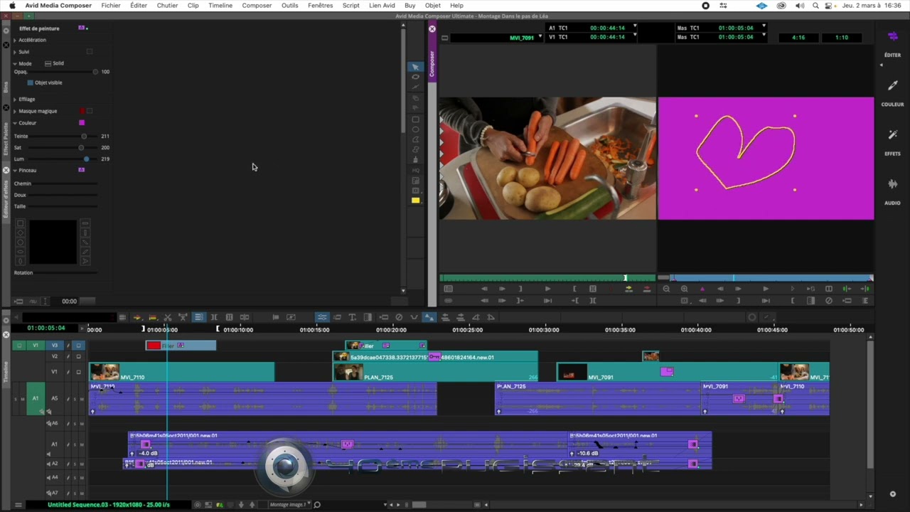 19 - Formation Avid Media Composer : Habillage graphique avec le Paint Effect