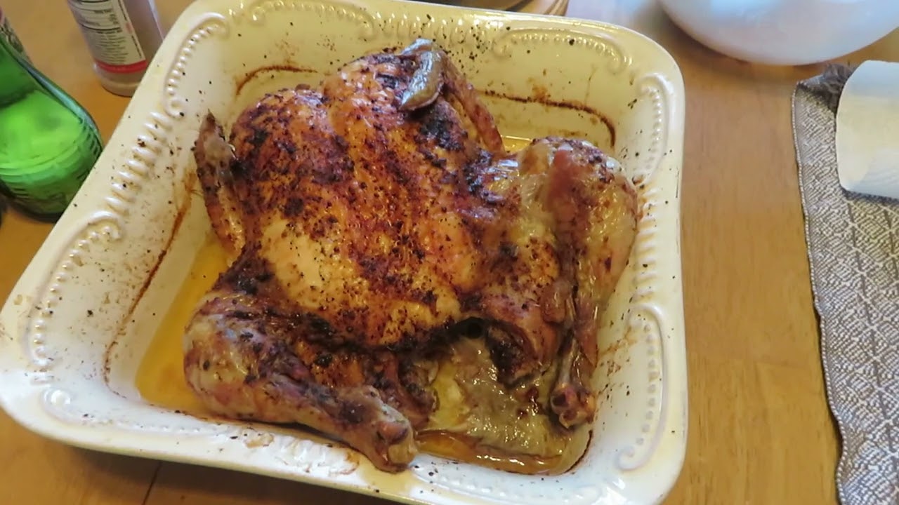 GE Oven Airfryer Chicken with Uncle Steve's Bird Shake