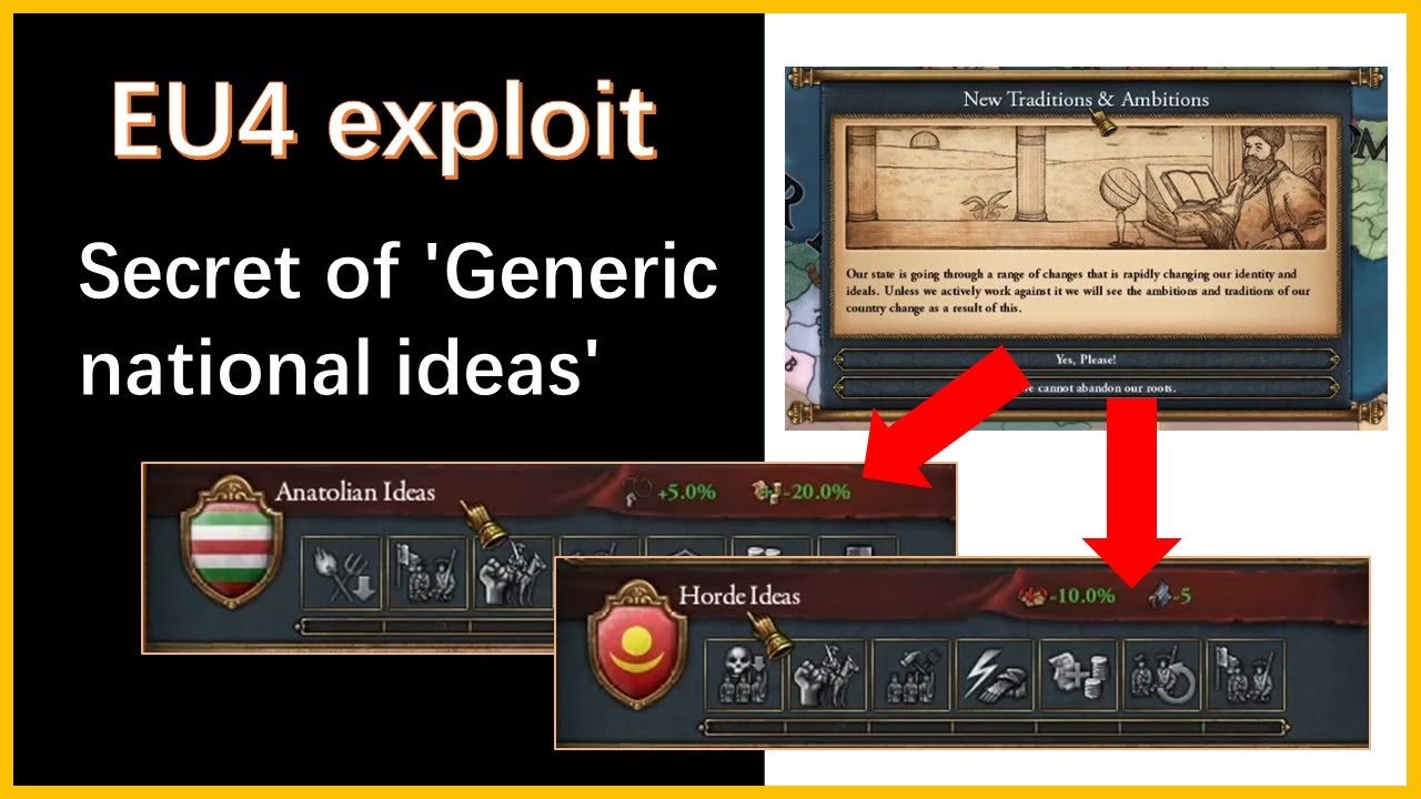 EU4 exploit: secret of 'Generic national ideas'