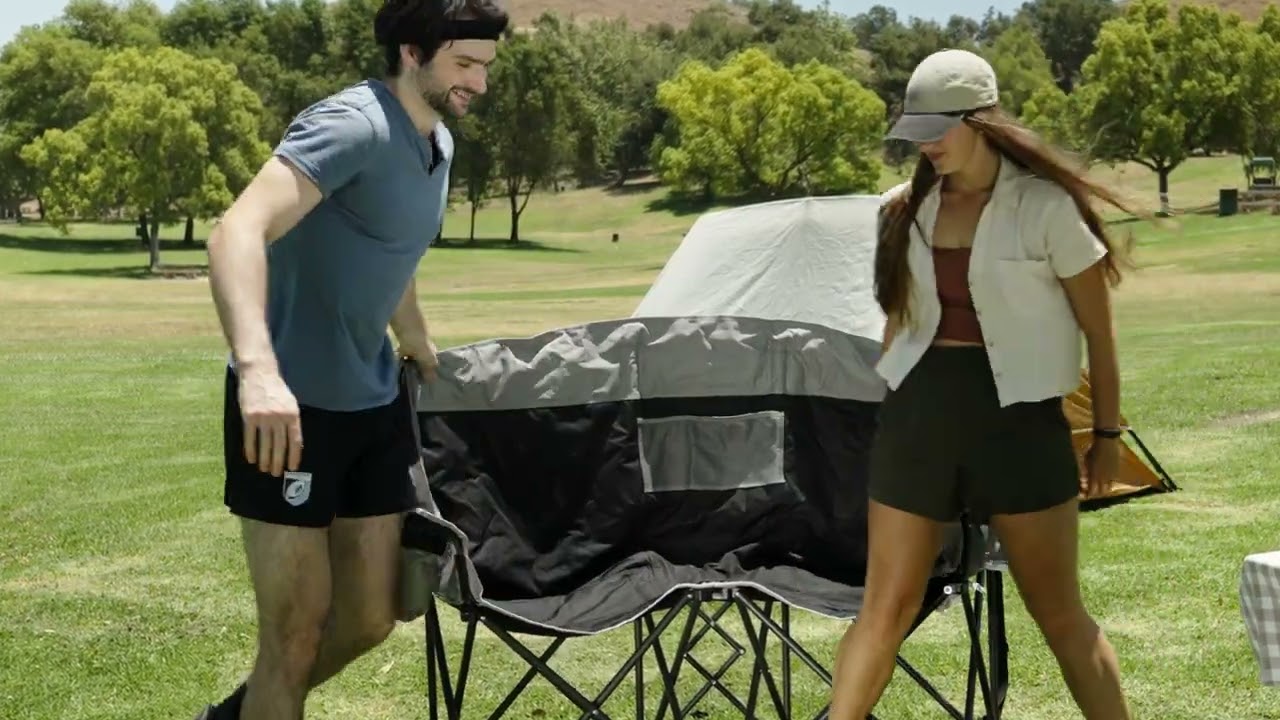 Discover Comfort on the Go with the SunnyFeel Double Camping Chair!