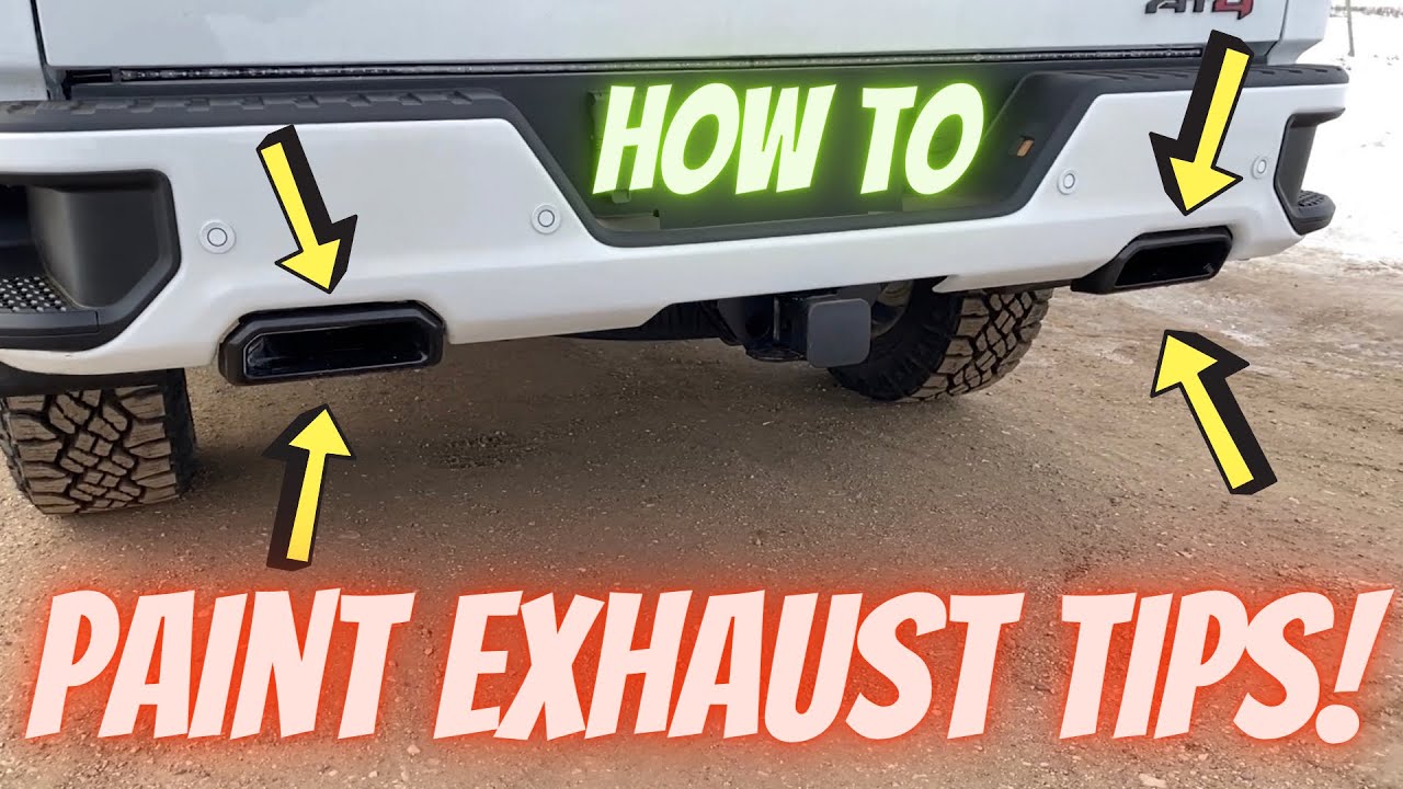 How to Paint Your Chrome Exhaust Tips – DIY Guide! GMC Sierra / Chevy Silverado