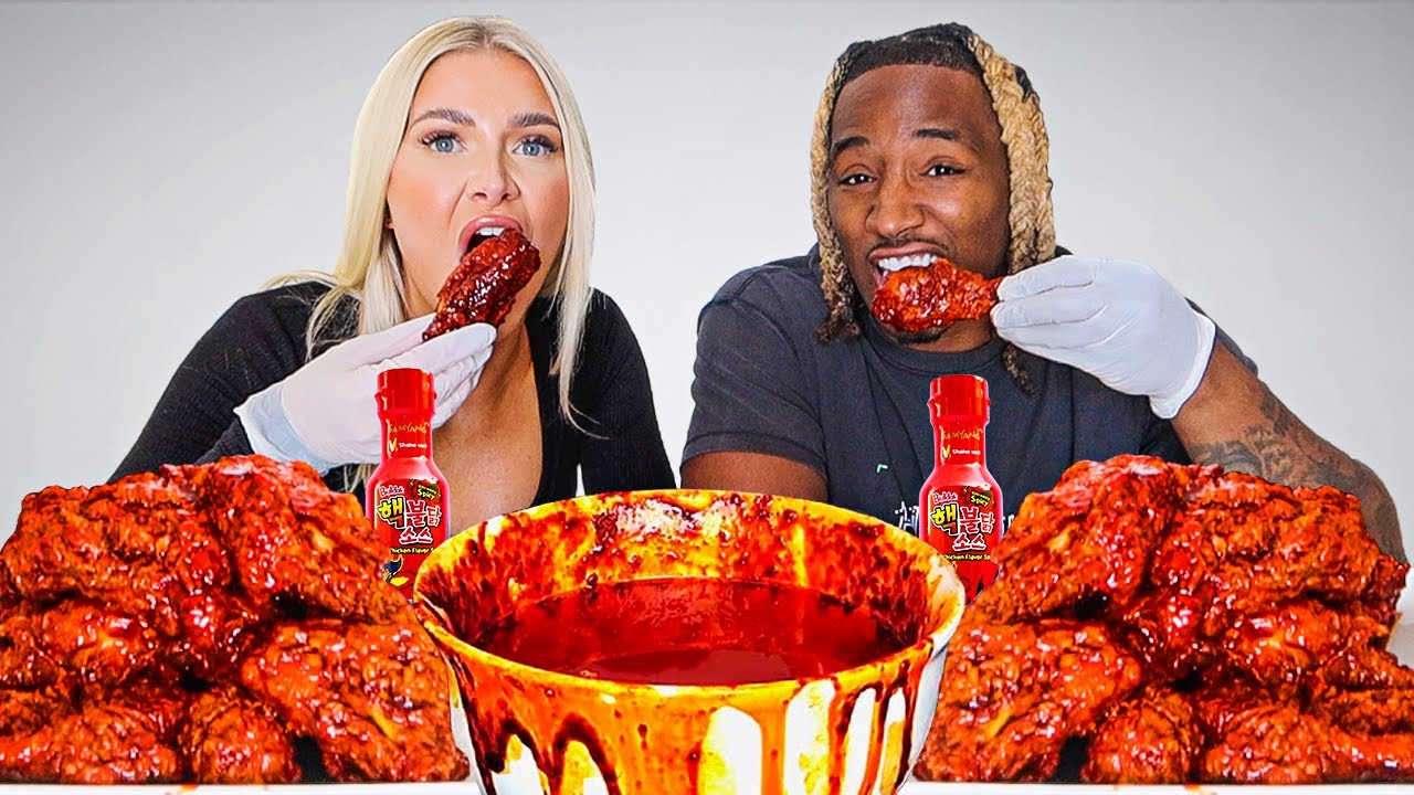 NUCLEAR FIRE FRIED CHICKEN • Mukbang & Recipe