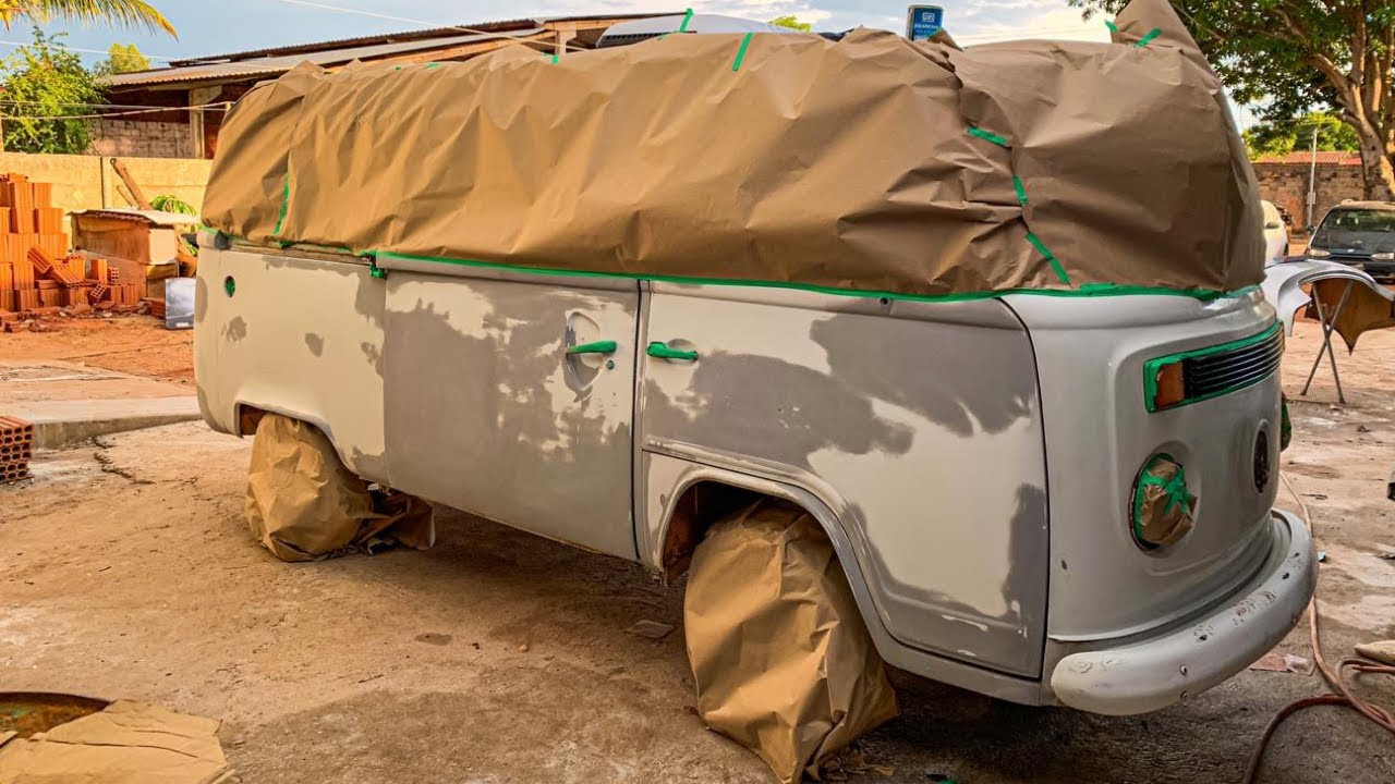 Pintura da Kombi Finalizada.