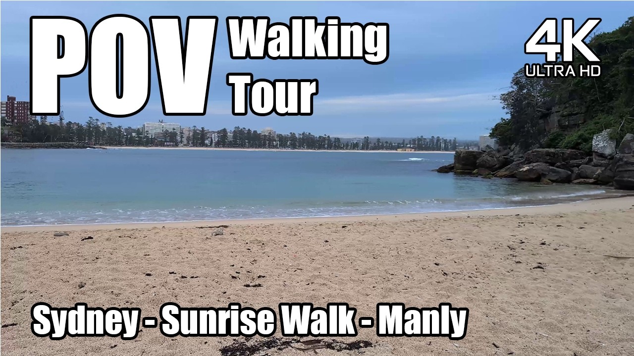 Sydney Dawn Walk 4K | POV Manly Wharf to Shelly Beach | 5:30am Empty Streets | Christmas Decorations