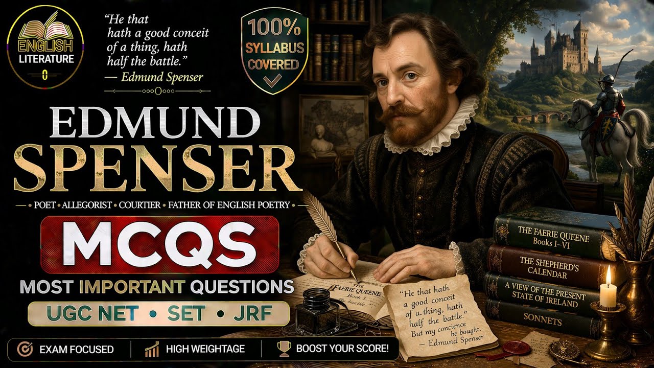 EDMUND SPENSER/MCQs/UGC NET JRF/SLET/TGT/PGT/ENGLISH LITERATURE
