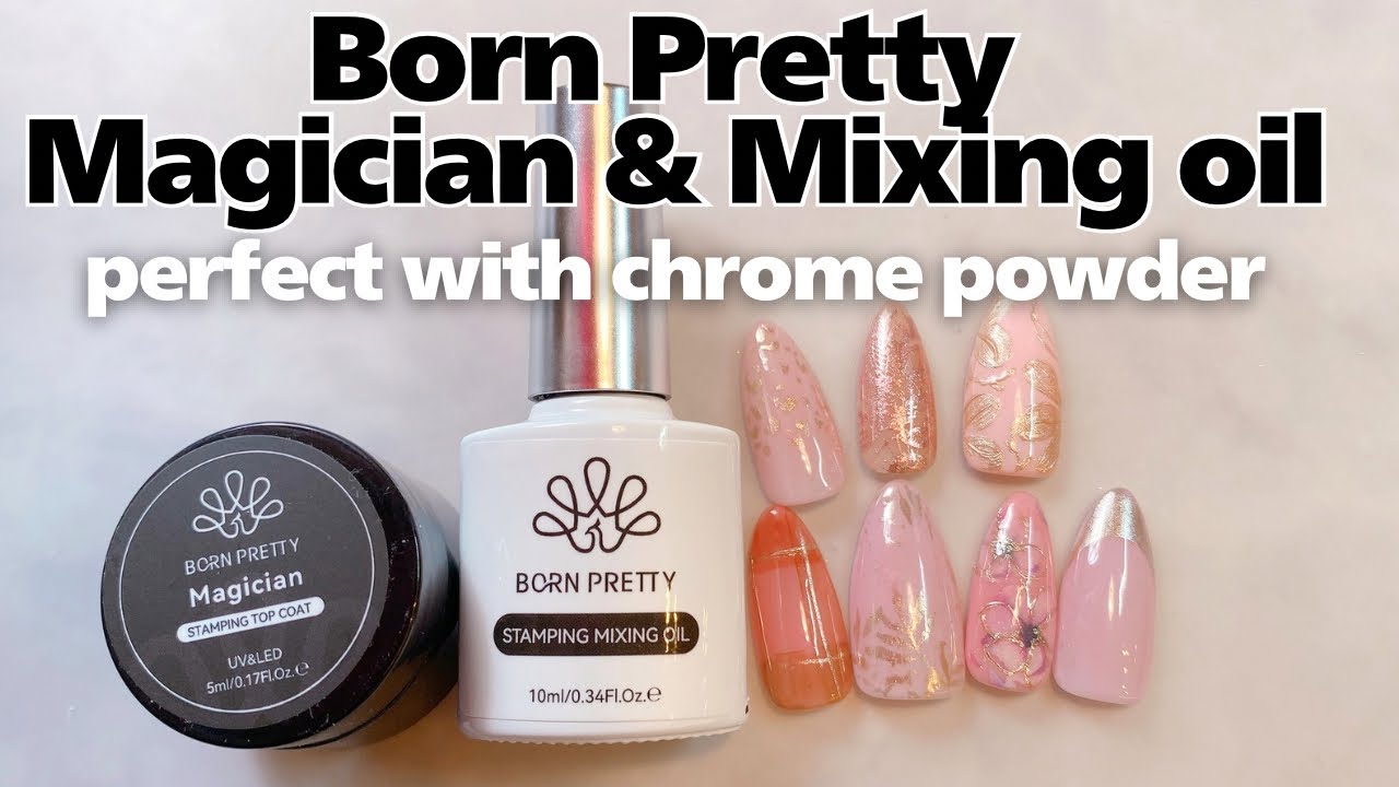 Test and trial/Born Pretty Magician stamping top coat and Stamping Mixing Oil