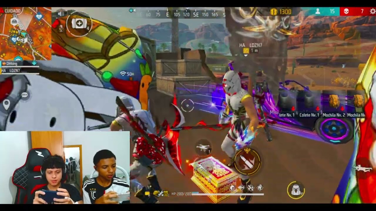 DUOZADA COM MEU PRIMO AMASSANDO GERAL!! FREE FIRE MOBILE