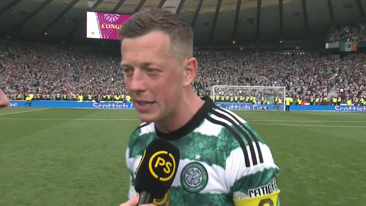 Celtic's Callum McGregor reacts to Scottish Cup final win over Rangers