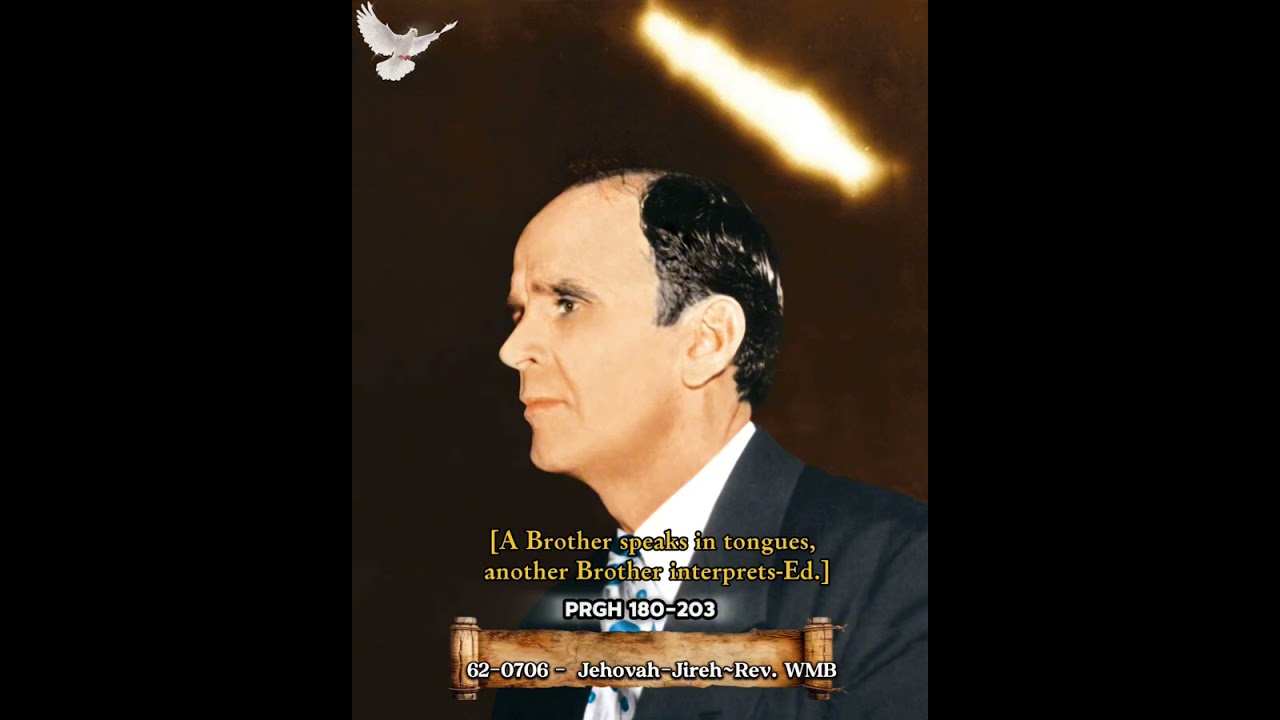 He is Jehovah-Jireh, thy Great Provider.-Rev William Marrion Branham