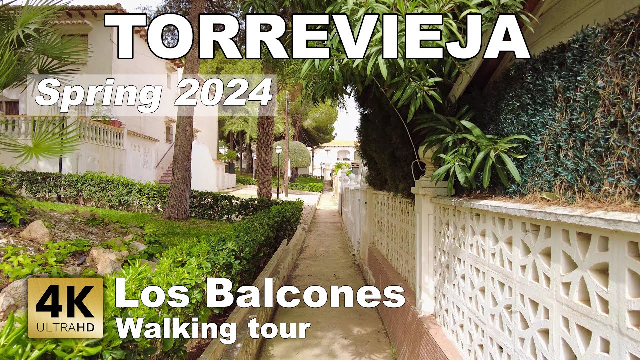 Torrevieja - Los Balcones, part 1 - City Walk, Spain | Costa Blanca - Walking tour [4k 60 fps]