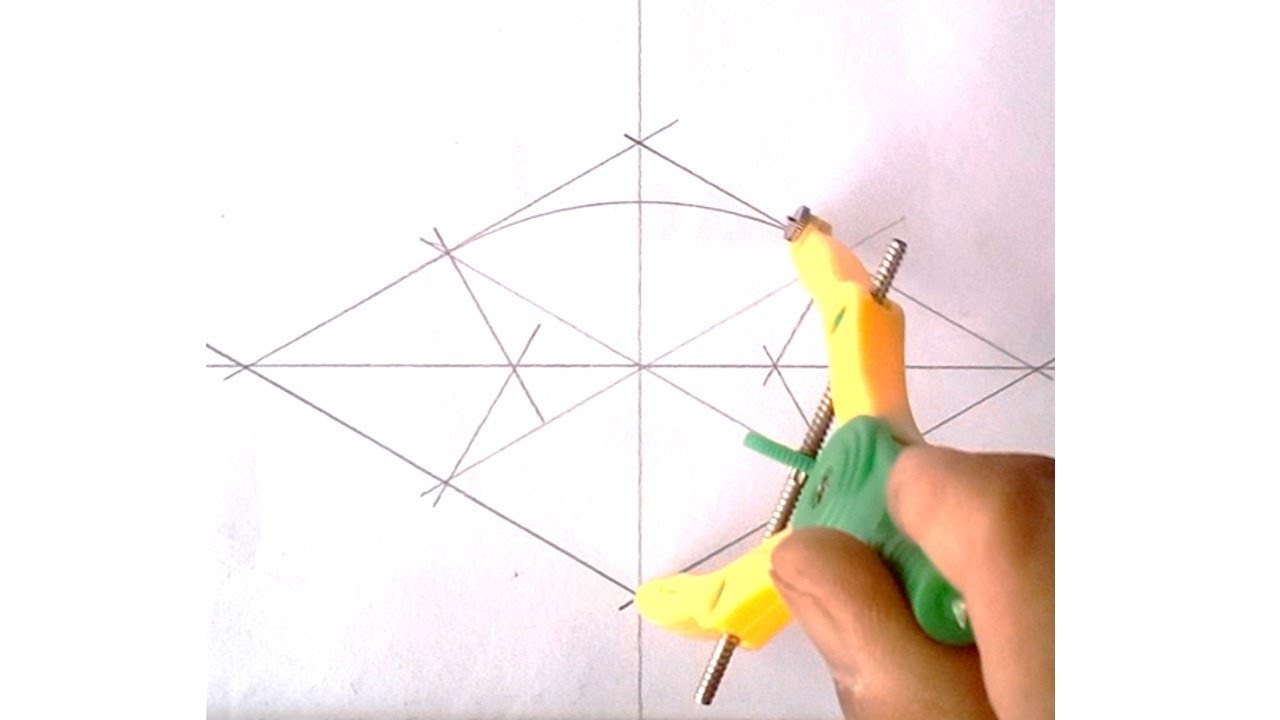 Trazo de una elipse con instrumentos