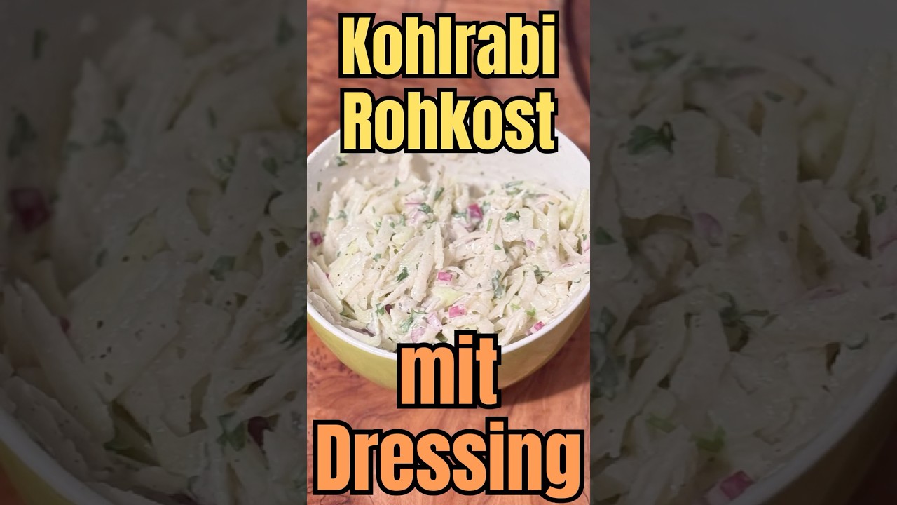 Kohlrabi-Salat in 5 Minuten: Einfach, lecker und gesund! #gesundeern&auml;hrung #kohlrabisalat #rohkost