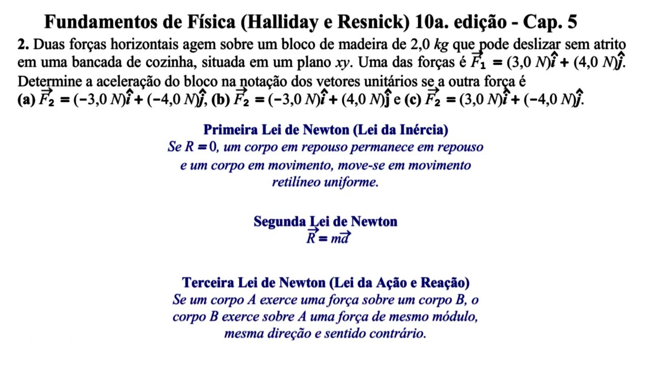 Aula 02 - Fundamentos de Física (Halliday e Resnick) 10a. Edição - Cap 5.