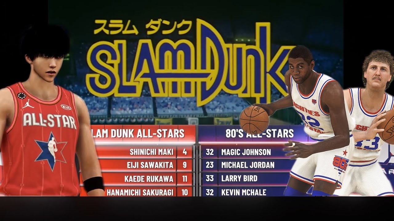 Slam Dunk Anime All-stars vs NBA 80s All-stars: NBA 2K21 Slam Dunk Anime Next Gen Mod Gameplay