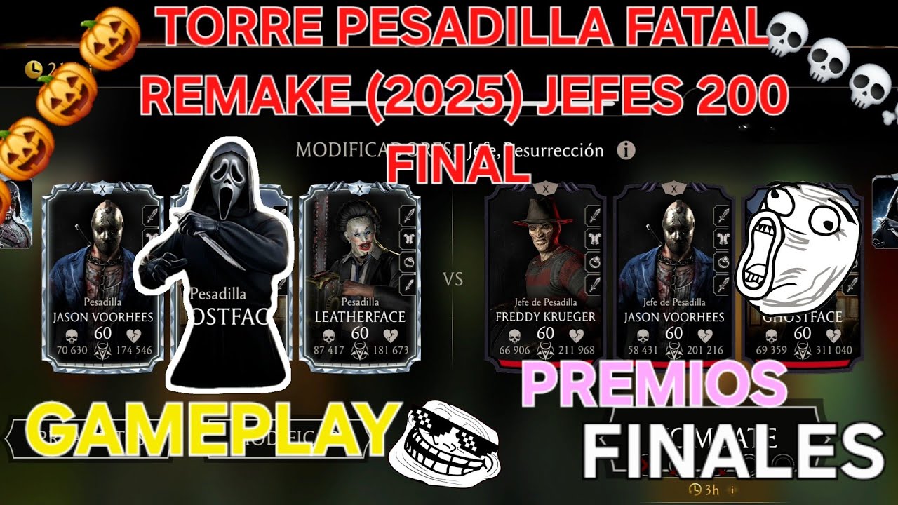 TORRE PESADILLA FATAL REMAKE, REMASTER (2025) JEFES 200 FINAL 《 MORTAL KOMBAT MOBILE 》