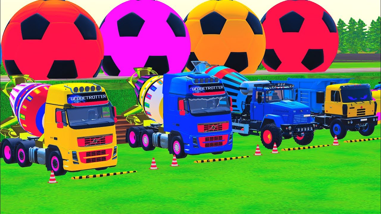 FS22 - Wheels on the bus, Wheels on the truck, Police car, Mixer truck, Monster Truck, Fire Truck, S