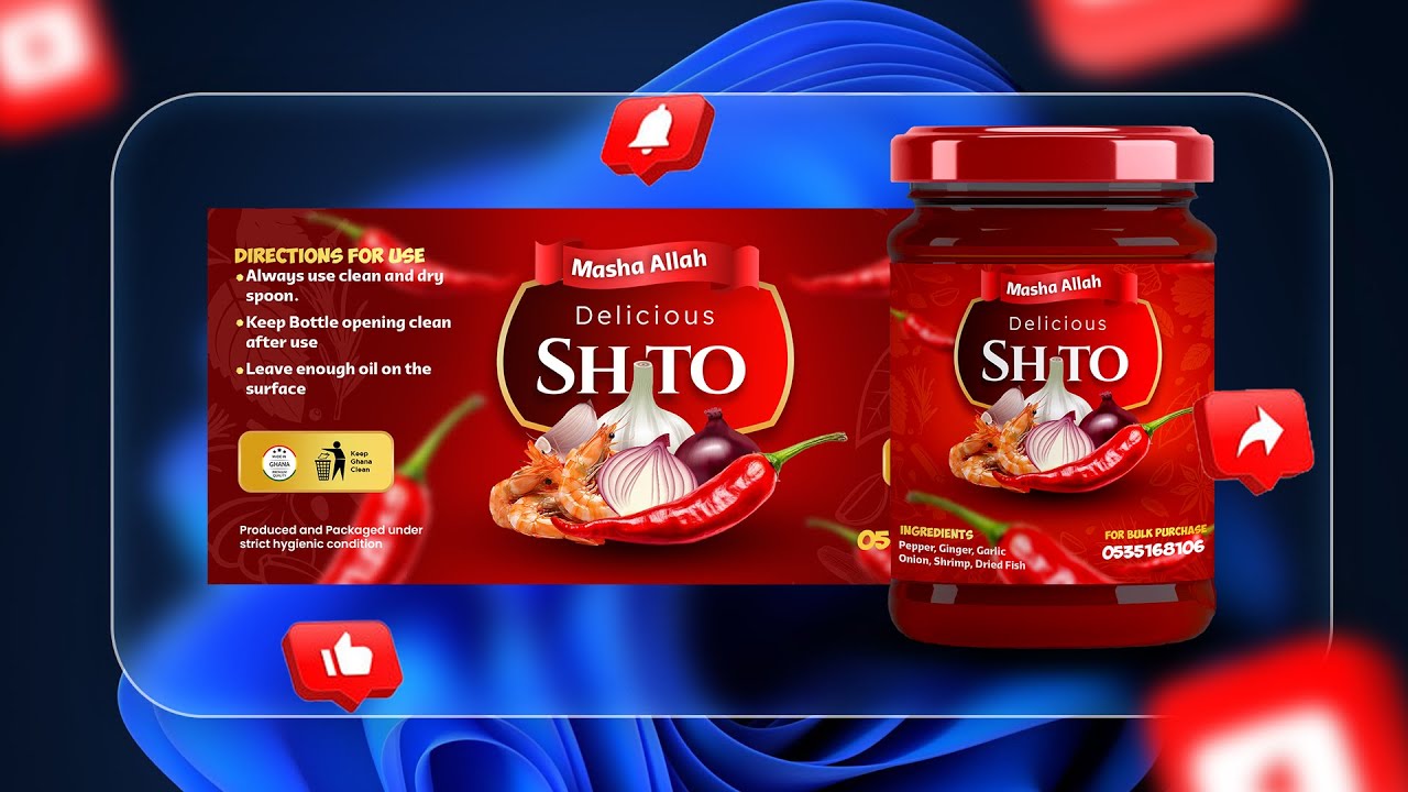 How to Create a Simple Chili Pepper Label Design in Photoshop