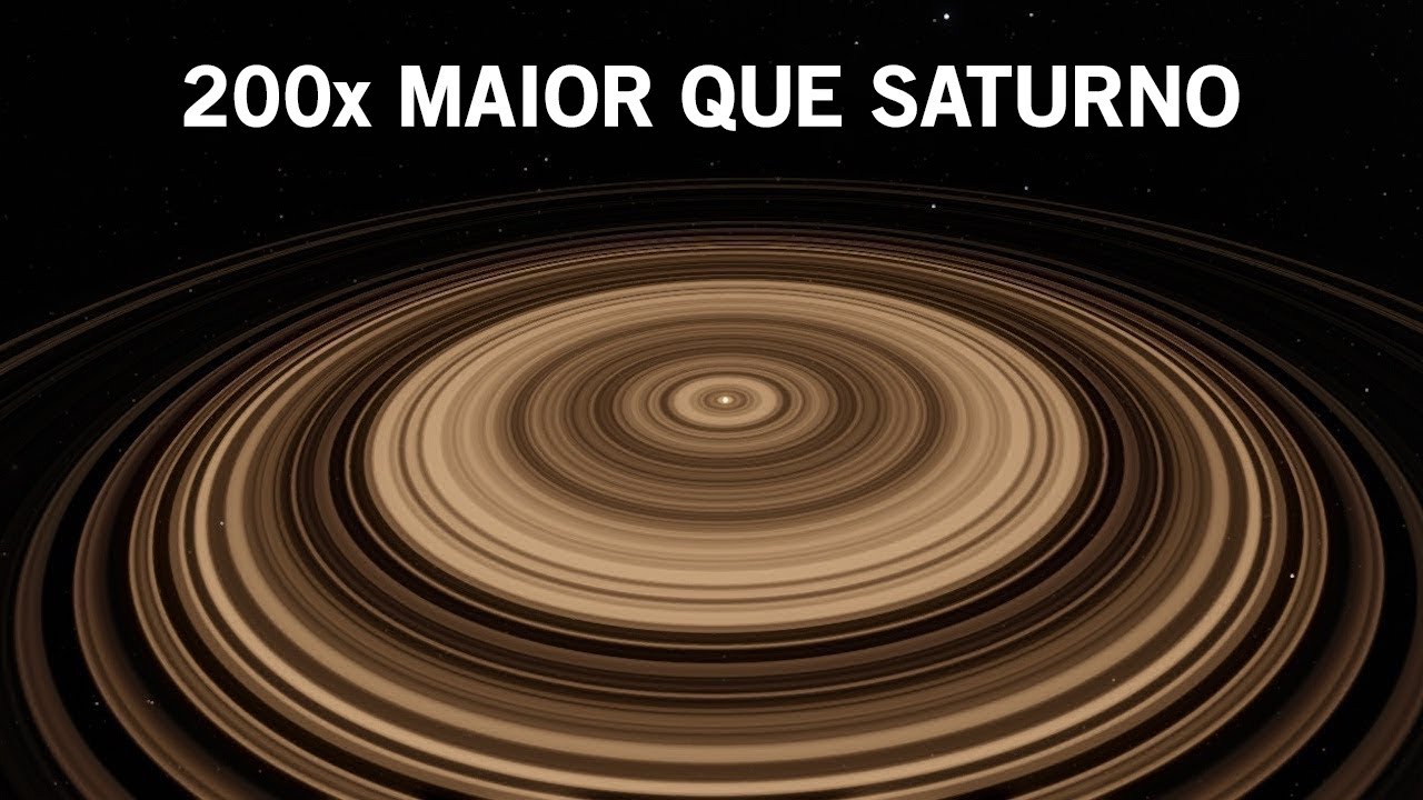 Esse gigantesco planeta tem an&eacute;is de 200 vezes maiores que os de Saturno!