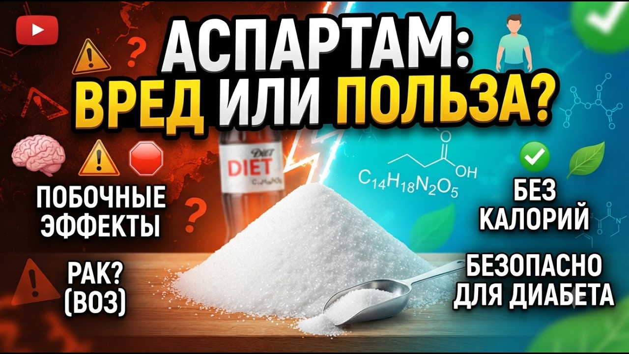Аспартам &mdash; польза или смертельный вред❓Вся правда об искусственном подсластителе 🧪