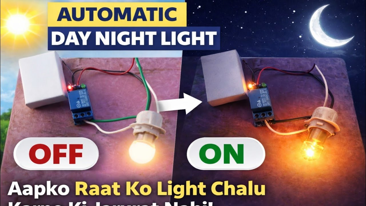 Low Cost Automatic Night Light Circuit | Easy DIY science project Mr Gauriganj Up 36 