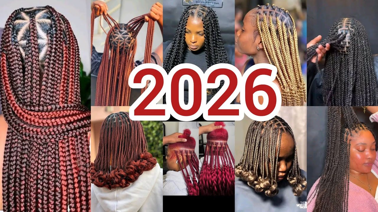 2026 KNOTLESS BOX BRAID HAIRSTYLES/FRENCH CURLS HAIRSTYLES/BOHO KNOTLESS BRAID HAIRSTYLES #VIRAL 