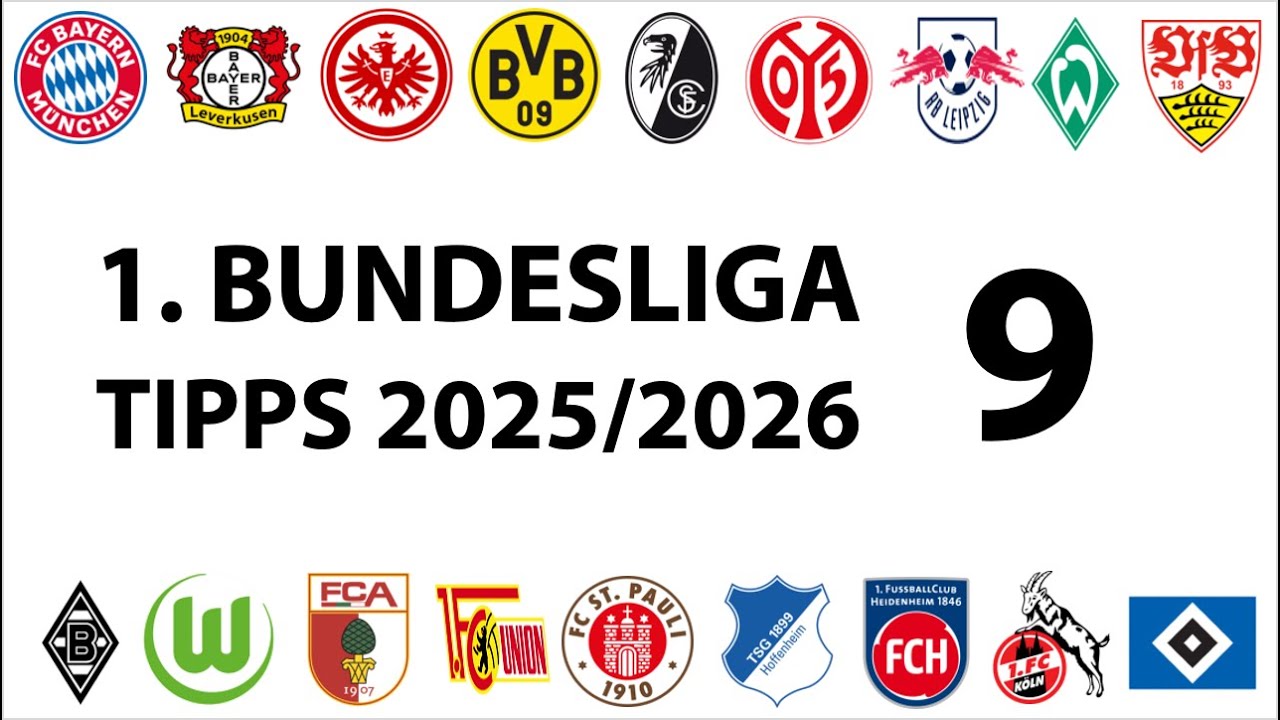 Bundesligatipps 1.Liga - 9.Spieltag - Saison 2025/2026