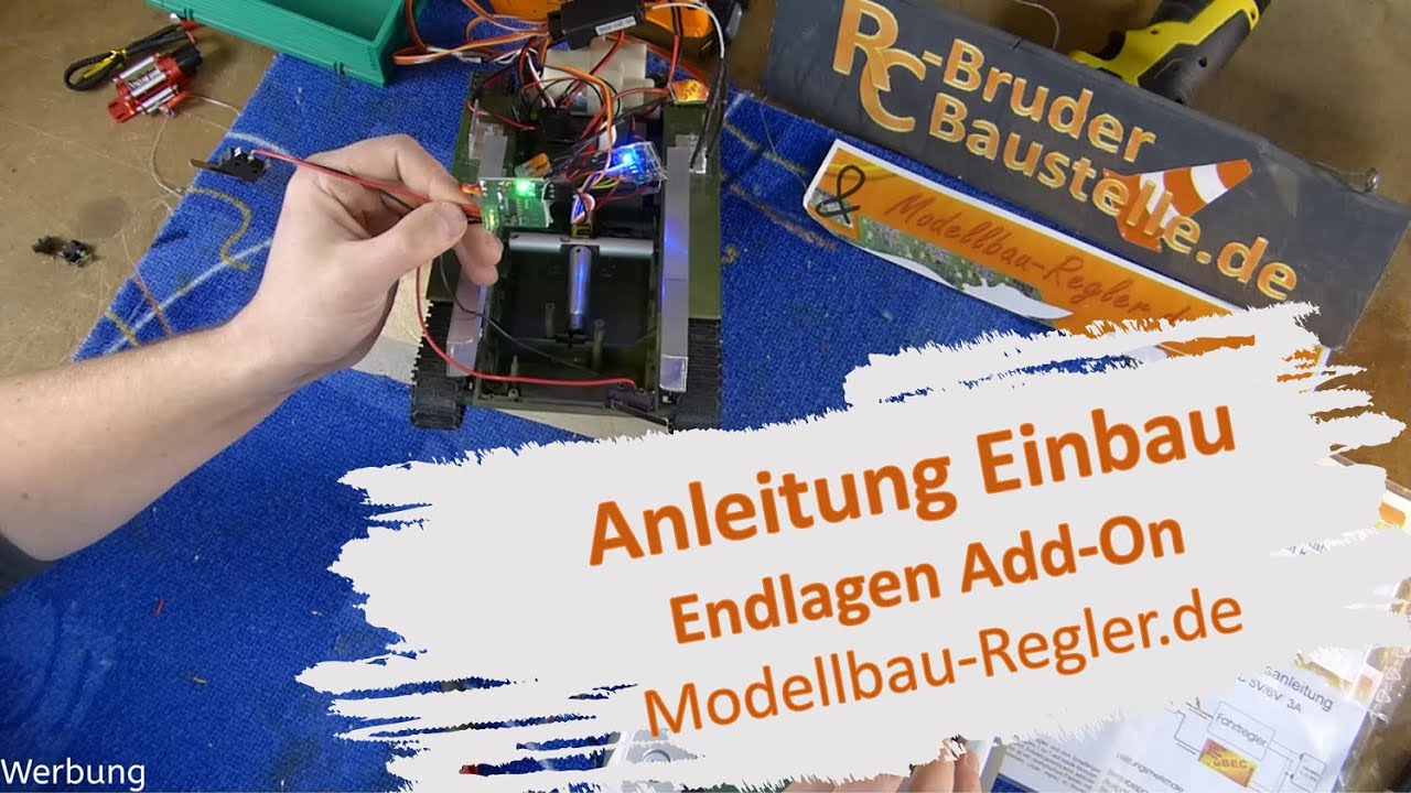Anleitung Tutorial Endlagen Add-On Endabschalter Stoppschalter Modell-Regler.de Funktion und  Einbau