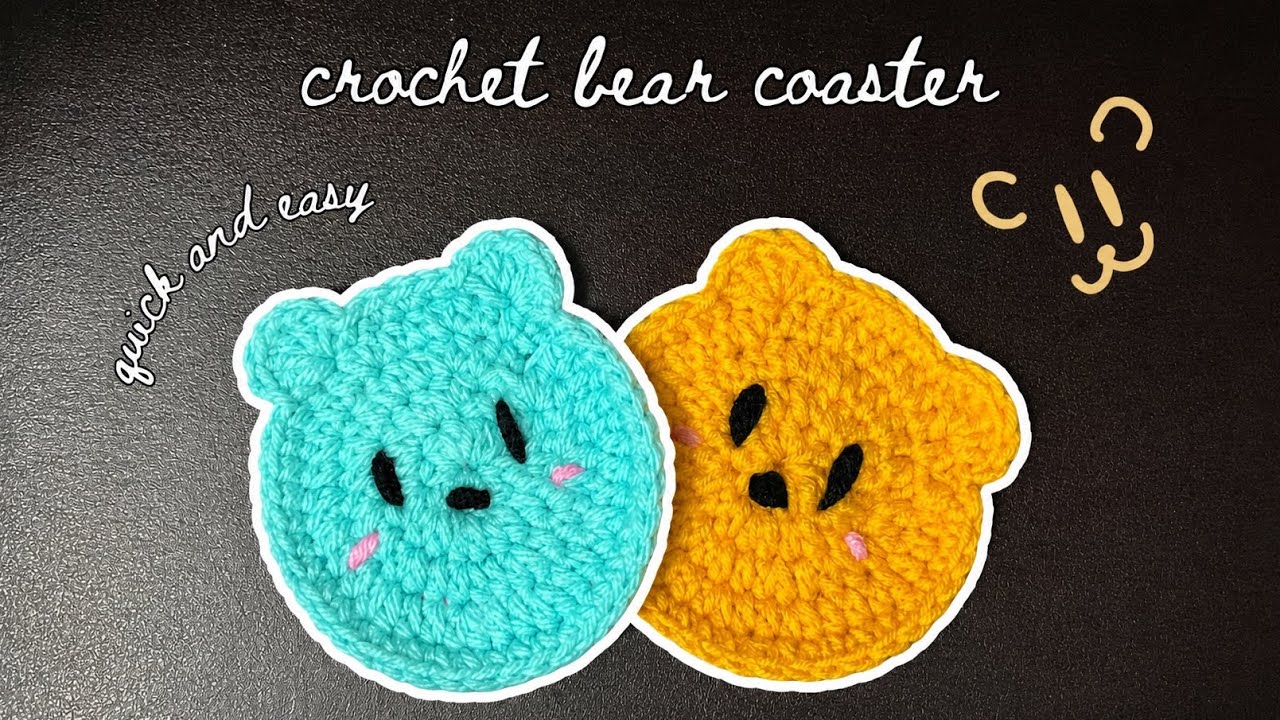 Crochet Bear Coaster Tutorial 🐻 | Beginner Friendly