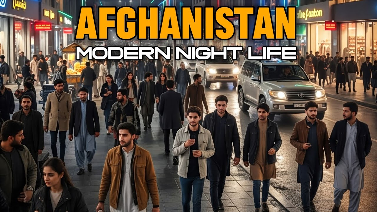 Kabul Night Walk 2025 🇦🇫 | Luxury Streets, LED Lights & Crowded Sidewalk Rush &ndash; Real Afghanistan!