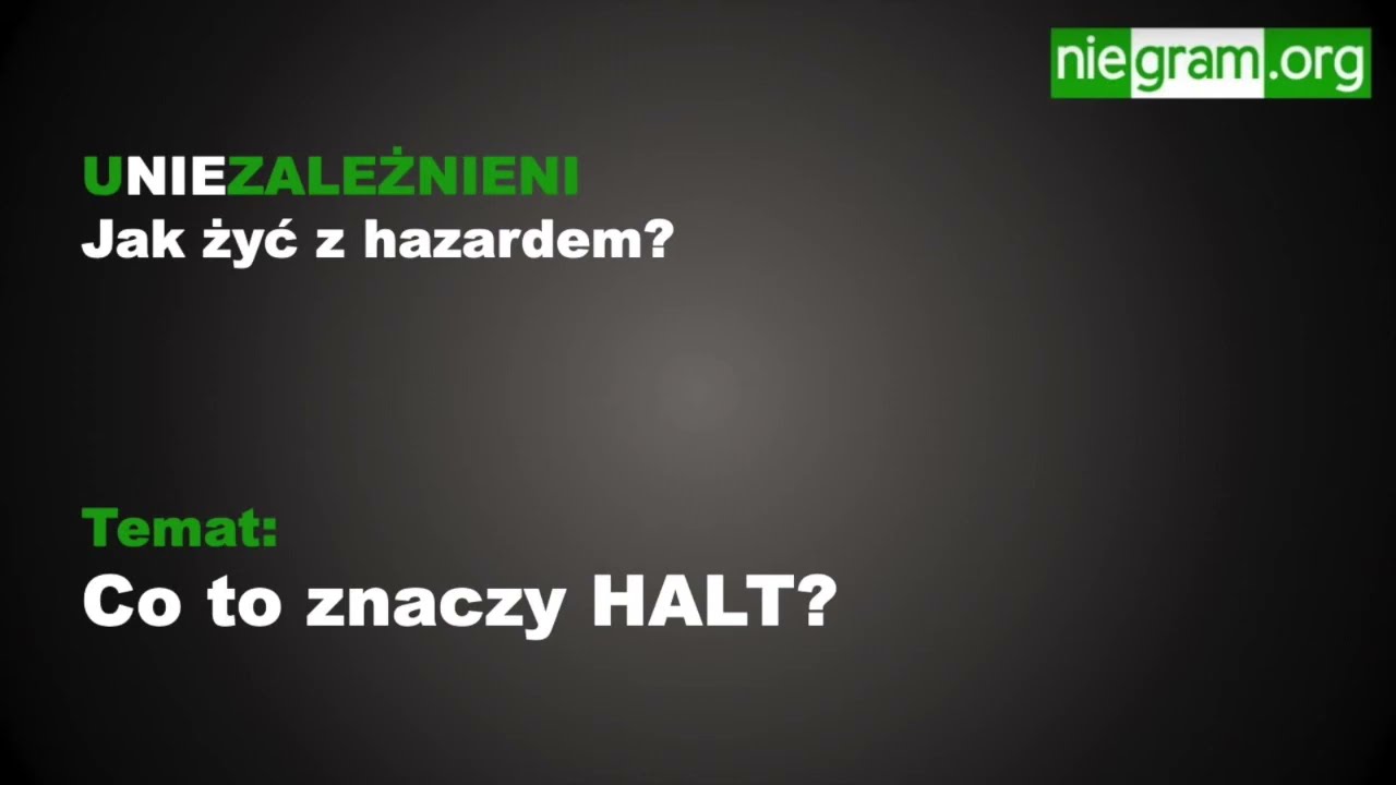 Co to jest program HALT dla hazardzisty?