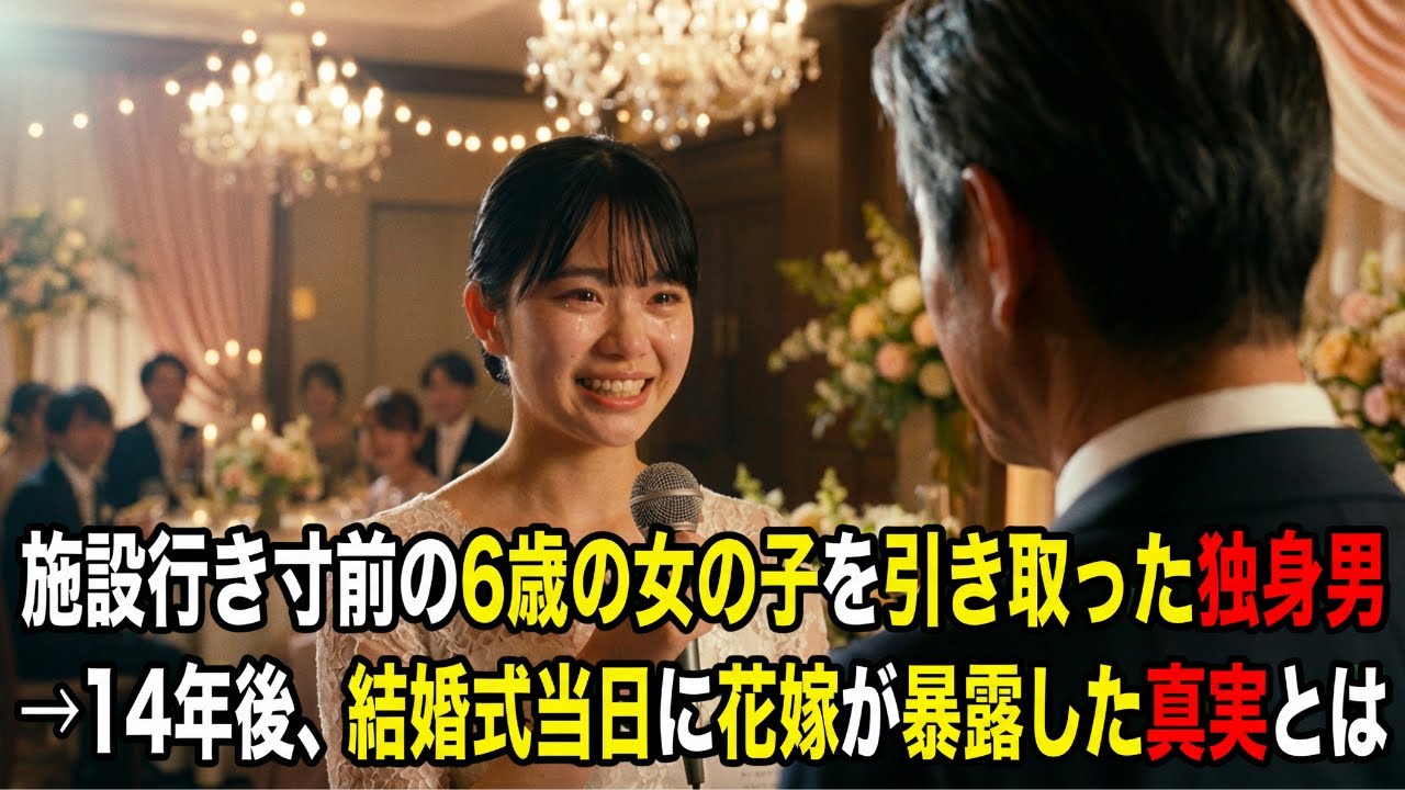「俺が育てる！」親戚に見捨てられた6歳の少女を引き取った男→14年後の結婚式で明かされた真実に会場が涙【感動する話】