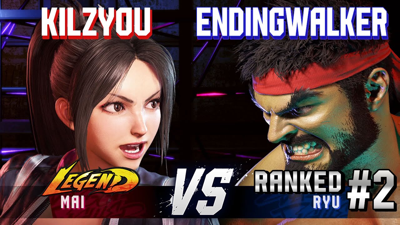 SF6 ▰ KILZYOU (Mai) vs ENDINGWALKER (#2 Ranked Ryu) ▰ High Level Gameplay