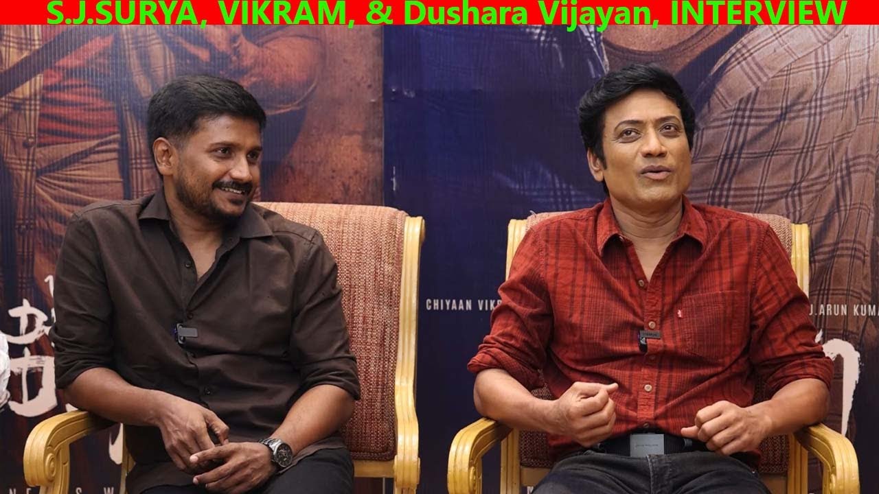 SJ Surya, Chiyan Vikram & Dushara Vijayan with Team - Veera Dheera Suran Interview